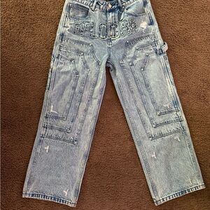 Blue Distressed Men's Baggy Jeans (unreleased)